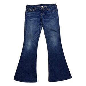 TRUE RELIGION Vintage Y2K FLARED BOOTCUT "CARRIE" Denim Jeans Womens 32x32
